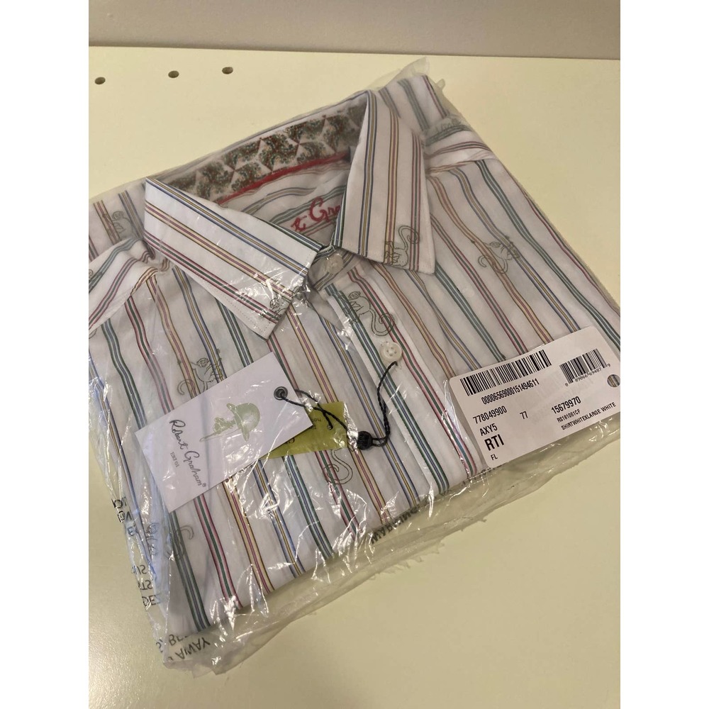NWT Robert Graham Trinidad Monkey See Classic Fit Dress Shirt Size XL - Picture 3 of 7